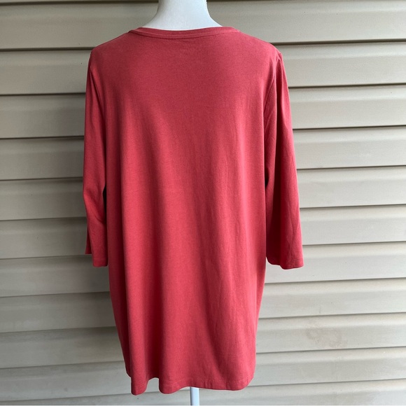 •Catherines• NWT Fall Graphic V-Neck Top - Size 0X - Picture 6 of 10